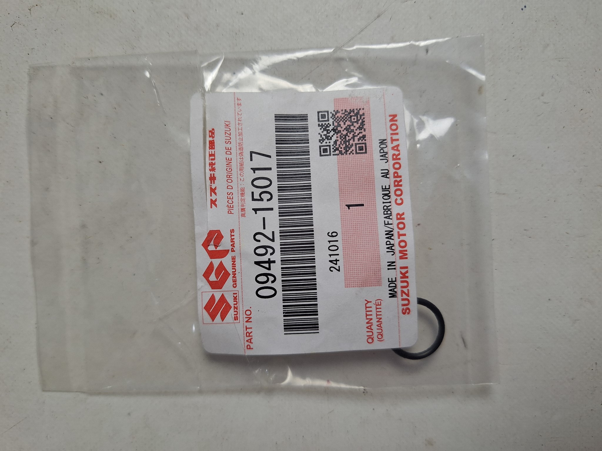 Bild von SUZUKI  ORING  09492-15017